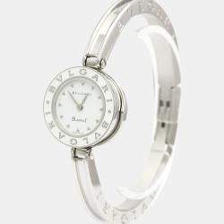 Pre Owned Bvlgari White Stainless Steel B-Zero1 BZ22S Quartz Women's Wristwatch 22 mm