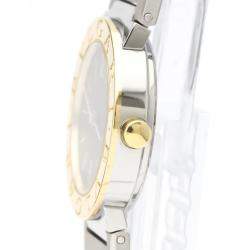 Pre Owned Bvlgari Black 18K Yellow Gold and Stainless Steel Bvlgari Bvlgari BB26SG Women's Wristwatch 26 mm