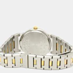 Pre Owned Bvlgari Black 18K Yellow Gold and Stainless Steel Bvlgari Bvlgari BB26SG Women's Wristwatch 26 mm
