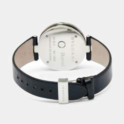 Pre Owned Bvlgari Black Sun & Moon Diamond Inlay Motif B.Zero1 BZ 35 S Women's Watch 35 mm
