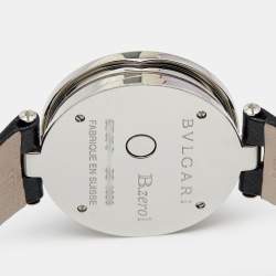 Pre Owned Bvlgari Black Sun & Moon Diamond Inlay Motif B.Zero1 BZ 35 S Women's Watch 35 mm