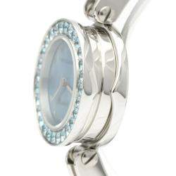 Pre Owned Bvlgari Blue Diamond Stainless Steel B.Zero1 BZ22S Women's Wristwatch 22 mm
