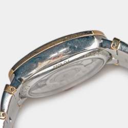 Pre Owned Bvlgari Mother of Pearl Diamond 18k Rose Gold Stainless Steel Lvcea 102198 Women's Wristwatch 33 mm