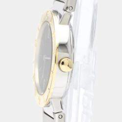 Pre Owned Bvlgari Black 18k Yellow Gold And Stainless Steel Bvlgari Bvlgari BB26SGD Quartz Women's Wristwatch 26 mm