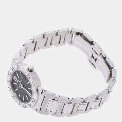 Pre Owned Bvlgari Black Stainless Steel Bvlgari Bvlgari BBL26S Quartz Women's Wristwatch 26 mm