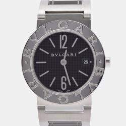 Pre Owned Bvlgari Black Stainless Steel Bvlgari Bvlgari BBL26S Quartz Women's Wristwatch 26 mm