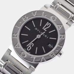 Pre Owned Bvlgari Black Stainless Steel Bvlgari Bvlgari BBL26S Quartz Women's Wristwatch 26 mm