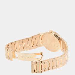 Bvlgari Black 18k Yellow Gold Bvlgari Bvlgari BB30GG Quartz Women's Wristwatch 30 mm