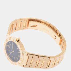 Bvlgari Black 18k Yellow Gold Bvlgari Bvlgari BB30GG Quartz Women's Wristwatch 30 mm