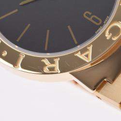 Bvlgari Black 18k Yellow Gold Bvlgari Bvlgari BB30GG Quartz Women's Wristwatch 30 mm