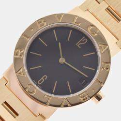 Bvlgari Black 18k Yellow Gold Bvlgari Bvlgari BB30GG Quartz Women's Wristwatch 30 mm