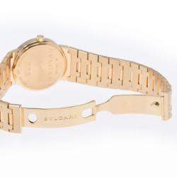 Bvlgari Black 18k Yellow Gold Bvlgari Bvlgari BB30GG Quartz Women's Wristwatch 30 mm