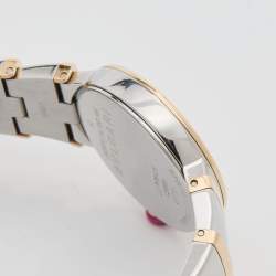 Pre Owned Bvlgari Mother of Pearl 18k Rose Gold Stainless Steel Lvcea 102475 Women's Wristwatch 28 mm 