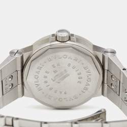 Pre Owned Bvlgari Black Stainless Steel Diagono LCV 29 S Women's Wristwatch 29 mm