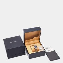 Pre Owned Bvlgari Black Stainless Steel Diagono LCV 29 S Women's Wristwatch 29 mm