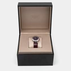 مملوكة مسبقًا ساعة يد نسائية بلغاري لوشيا 102566  ستانلس ستيل وجلد تمساح أمريكي بنفسجية 28مم