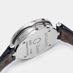 Bvlgari Black Stainless Steel Leather B.Zero1 BZ30S Women's Wristwatch 30 mm