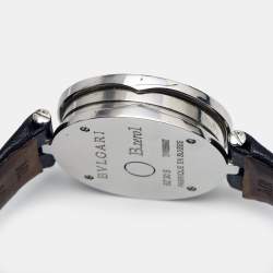 Bvlgari Black Stainless Steel Leather B.Zero1 BZ30S Women's Wristwatch 30 mm