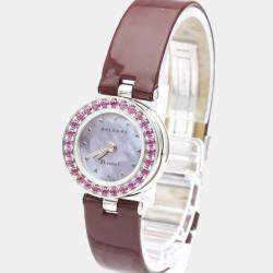 Bvlgari MOP Stainless Steel B.Zero1 BZ22S Quartz Women's Wristwatch 22 mm
