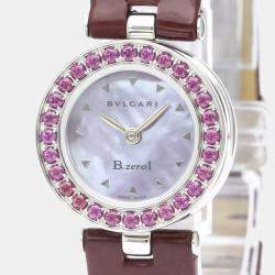 Bvlgari MOP Stainless Steel B.Zero1 BZ22S Quartz Women's Wristwatch 22 mm