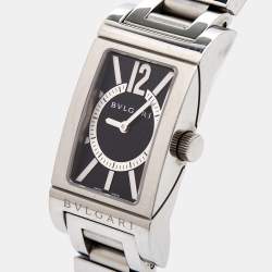 مملوكة مسبقًا Bvlgari Black Stainless Steel Rettangolo RT39S Women's Wristwatch 21 x 39 mm 