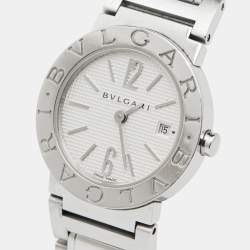 Pre Owned Bvlgari Silver White Stainless Steel Bvlgari Bvlgari BB26SS Women's Wristwatch 26 mm