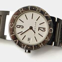 Pre Owned Bvlgari Silver White Stainless Steel Bvlgari Bvlgari BB26SS Women's Wristwatch 26 mm