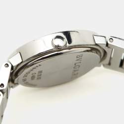 Pre Owned Bvlgari Silver White Stainless Steel Bvlgari Bvlgari BB26SS Women's Wristwatch 26 mm