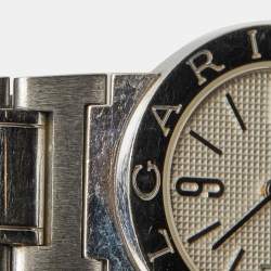 Pre Owned Bvlgari Silver White Stainless Steel Bvlgari Bvlgari BB26SS Women's Wristwatch 26 mm