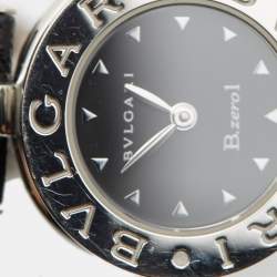 Bvlgari Black Stainless Steel Calf B.zero1 Bz22s Women's Wristwatch 22 mm 