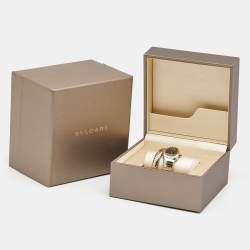Bvlgari Black 18K Rose Gold Stainless Steel Serpenti Tubogas 102123 Women's Wristwatch 35 mm