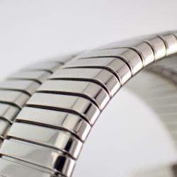 Pre Owned BVLGARI Black Stainless Steel Tubogas Snake 12P Diamond BB191TS Women's Watch 19 mm