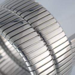 Pre Owned BVLGARI Black Stainless Steel Tubogas Snake 12P Diamond BB191TS Women's Watch 19 mm