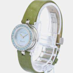 Bvlgari Blue Shell Stainless Steel B.Zero1 BZ22S Quartz Women's Wristwatch 22 mm