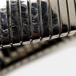 Pre Owned Bvlgari Black Stainless Steel Serpenti Tubogas 102824 Women's Wristwatch 35 mm