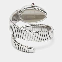 Bvlgari Silver Stainless Steel Serpenti Tubogas 101817 Women's Wristwatch 35 mm