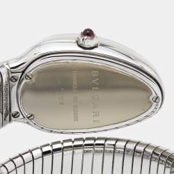 Bvlgari Silver Stainless Steel Serpenti Tubogas 101817 Women's Wristwatch 35 mm
