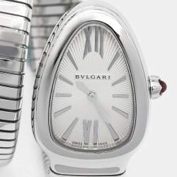 Bvlgari Silver Stainless Steel Serpenti Tubogas 101817 Women's Wristwatch 35 mm