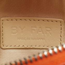 By Far Orange Leather Mini Hobo
