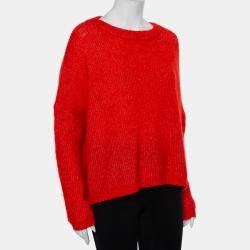 By Malene Birger Red Wool & Mohair Oversized Sweater S