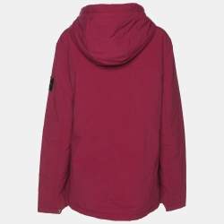 Calvin Klein Magenta Nylon Hoodie Jacket L