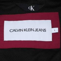 Calvin Klein Magenta Nylon Hoodie Jacket L
