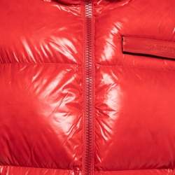 Calvin Klein Red Down Synthetic Zip Front Puffer Jacket M