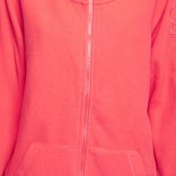 Pre Owned Calvin Klein Neon Pink Synthetic Fleece Performance Jacket XXL
