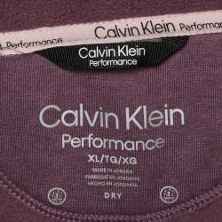 Calvin Klein Light Purple Synthetic Fleece Performance Jacket XL