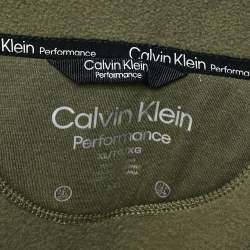 Calvin Klein Green Synthetic Fleece Performance Jacket XL