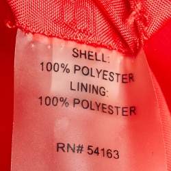 Pre Owned Calvin Klein Red Crepe One-Shoulder Short Dress XL