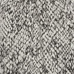 مملوكة مسبقًا توب كالفن كلاين جيرسي بطبعة جلد الثعبان أبيض/أسود بدون أكمام مقاس متوسط