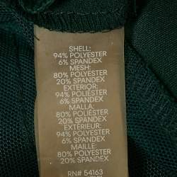 Calvin Klein Green Tulle and Crepe Short Dress S