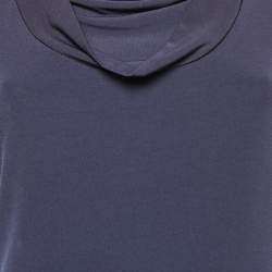 Pre Owned Calvin Klein Navy Blue Jersey Sleeveless Short Dress M